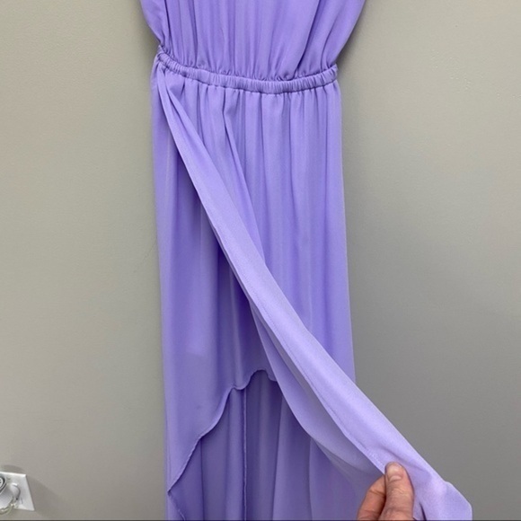 NWOT SMYM Kendal Maxi Dress in Lilac Crisp Chiffon - Picture 8 of 9